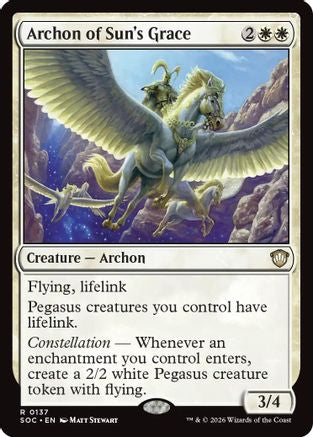 Archon of Sun's Grace (SOC-137) - Commander: Secrets of Strixhaven-1