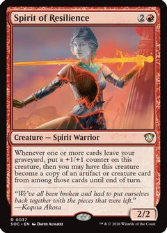 Spirit of Resilience (SOC-037) - Commander: Secrets of Strixhaven-1