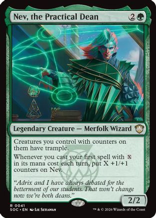 Nev, the Practical Dean (SOC-041) - Commander: Secrets of Strixhaven-1
