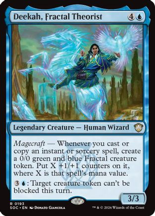 Deekah, Fractal Theorist (SOC-193) - Commander: Secrets of Strixhaven-1