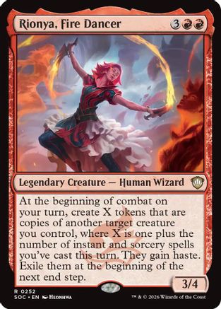 Rionya, Fire Dancer (SOC-252) - Commander: Secrets of Strixhaven-1