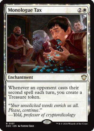 Monologue Tax (SOC-157) - Commander: Secrets of Strixhaven-1