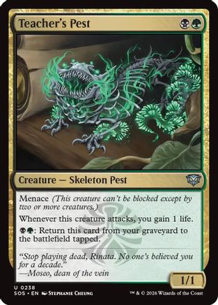 Teacher's Pest (SOS-238) - Secrets of Strixhaven Foil-1