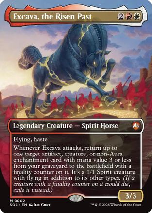 Excava, the Risen Past (Borderless) (SOC-002) - Commander: Secrets of Strixhaven Foil-1