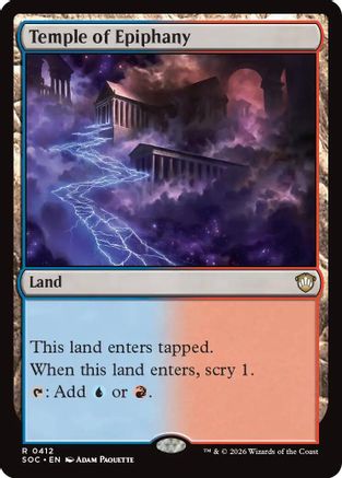 Temple of Epiphany (SOC-412) - Commander: Secrets of Strixhaven-1