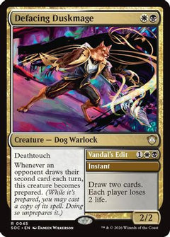 Defacing Duskmage (SOC-045) - Commander: Secrets of Strixhaven-1