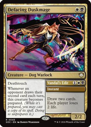 Defacing Duskmage (SOC-045) - Commander: Secrets of Strixhaven-1