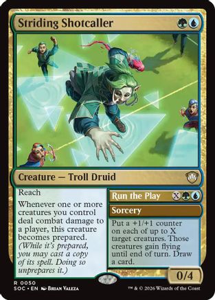 Striding Shotcaller (SOC-050) - Commander: Secrets of Strixhaven-1