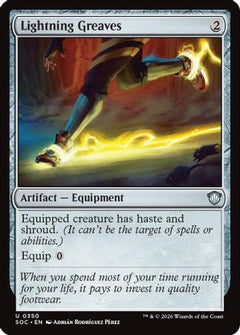 Lightning Greaves (SOC-350) - Commander: Secrets of Strixhaven-1