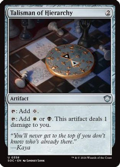 Talisman of Hierarchy (SOC-358) - Commander: Secrets of Strixhaven-1