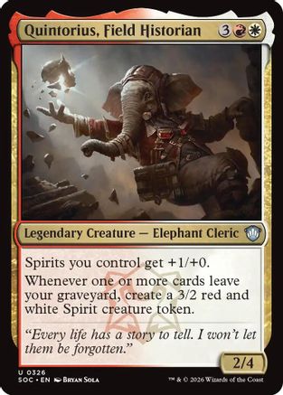 Quintorius, Field Historian (SOC-326) - Commander: Secrets of Strixhaven-1