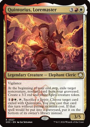 Quintorius, Loremaster (SOC-327) - Commander: Secrets of Strixhaven-1