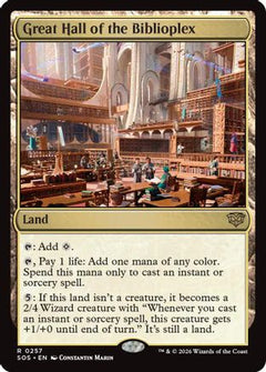 Great Hall of the Biblioplex (SOS-257) - Secrets of Strixhaven Foil-1