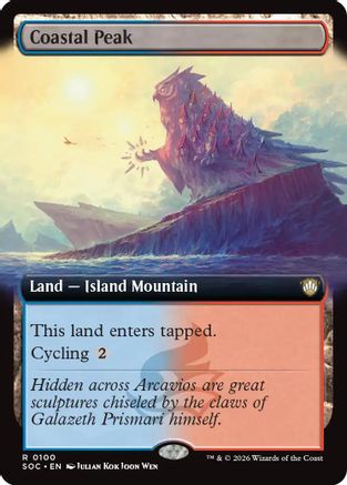 Coastal Peak (Extended Art) (SOC-100) - Commander: Secrets of Strixhaven-1