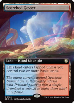 Scorched Geyser (Extended Art) (SOC-102) - Commander: Secrets of Strixhaven-1