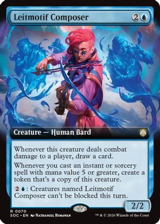 Leitmotif Composer (Extended Art) (SOC-070) - Commander: Secrets of Strixhaven-1