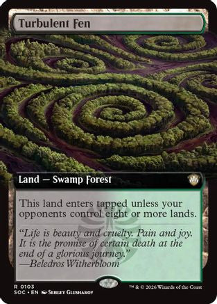 Turbulent Fen (Extended Art) (SOC-103) - Commander: Secrets of Strixhaven-1
