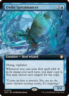Owlin Spiralmancer (Extended Art) (SOC-072) - Commander: Secrets of Strixhaven-1