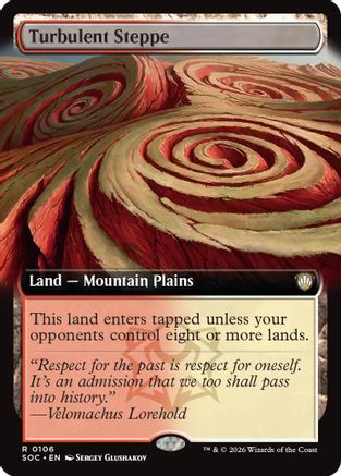 Turbulent Steppe (Extended Art) (SOC-106) - Commander: Secrets of Strixhaven-1