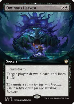 Ominous Harvest (Extended Art) (SOC-077) - Commander: Secrets of Strixhaven-1