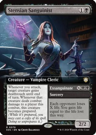 Stensian Sanguinist (Extended Art) (SOC-078) - Commander: Secrets of Strixhaven-1