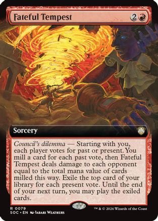 Fateful Tempest (Extended Art) (SOC-079) - Commander: Secrets of Strixhaven-1