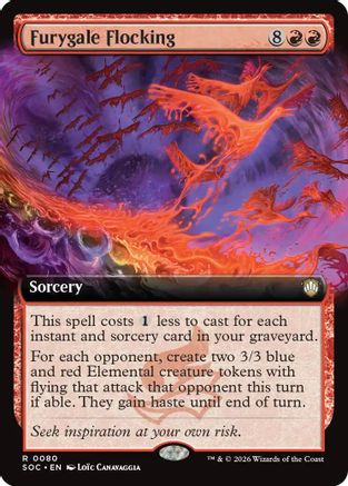 Furygale Flocking (Extended Art) (SOC-080) - Commander: Secrets of Strixhaven-1