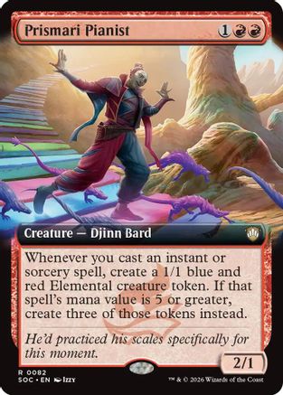 Prismari Pianist (Extended Art) (SOC-082) - Commander: Secrets of Strixhaven-1