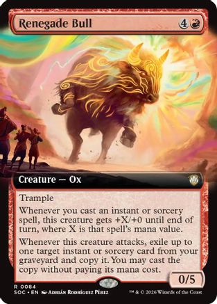 Renegade Bull (Extended Art) (SOC-084) - Commander: Secrets of Strixhaven-1