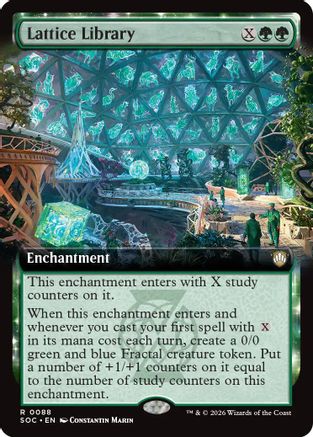 Lattice Library (Extended Art) (SOC-088) - Commander: Secrets of Strixhaven-1
