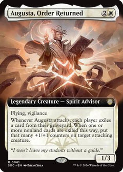 Augusta, Order Returned (Extended Art) (SOC-061) - Commander: Secrets of Strixhaven-1
