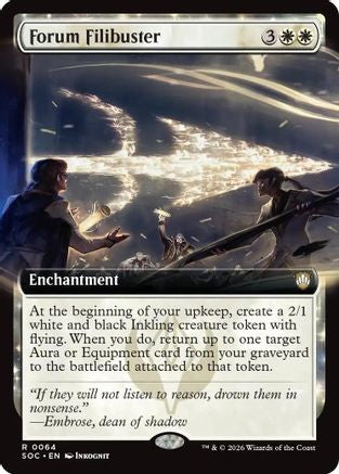 Forum Filibuster (Extended Art) (SOC-064) - Commander: Secrets of Strixhaven-1