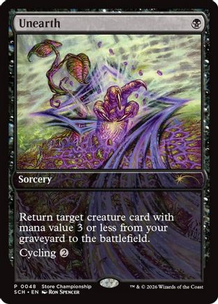 Unearth (GAME-048) - Game Day & Store Championship Promos-1
