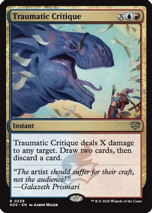 Traumatic Critique (SOS-239) - Secrets of Strixhaven Foil-1