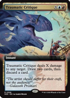 Traumatic Critique (Extended Art) (SOS-358) - Secrets of Strixhaven-1
