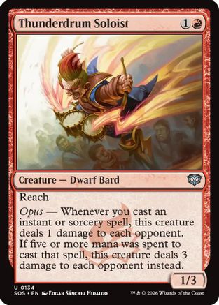 Thunderdrum Soloist (SOS-134) - Secrets of Strixhaven Foil-1
