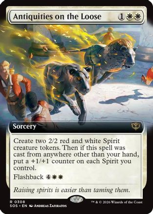 Antiquities on the Loose (Extended Art) (SOS-308) - Secrets of Strixhaven-1