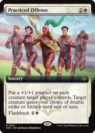 Practiced Offense (Extended Art) (SOS-313) - Secrets of Strixhaven-1