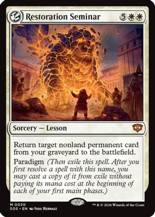 Restoration Seminar (SOS-030) - Secrets of Strixhaven Foil-1