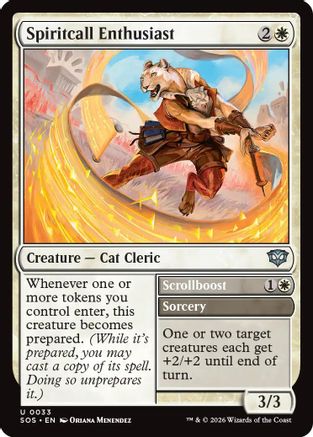 Spiritcall Enthusiast (SOS-033) - Secrets of Strixhaven Foil-1
