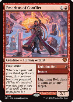 Emeritus of Conflict (SOS-113) - Secrets of Strixhaven Foil-1