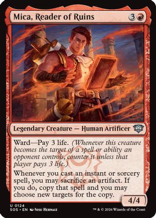 Mica, Reader of Ruins (SOS-124) - Secrets of Strixhaven Foil-1