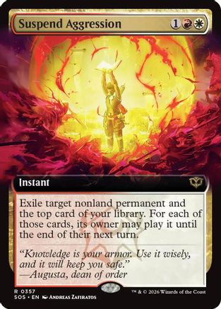 Suspend Aggression (Extended Art) (SOS-357) - Secrets of Strixhaven-1