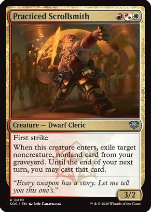 Practiced Scrollsmith (SOS-210) - Secrets of Strixhaven Foil-1