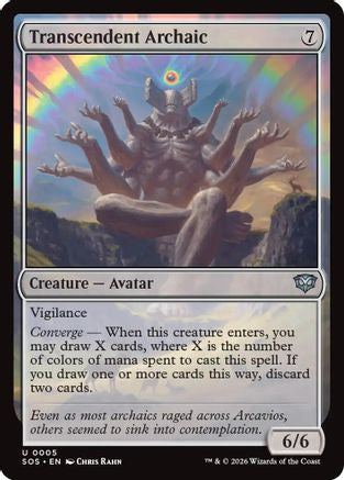 Transcendent Archaic (SOS-005) - Secrets of Strixhaven Foil-1