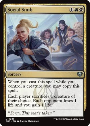 Social Snub (SOS-228) - Secrets of Strixhaven Foil-1