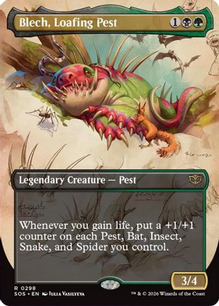 Blech, Loafing Pest (Borderless) (SOS-298) - Secrets of Strixhaven-1