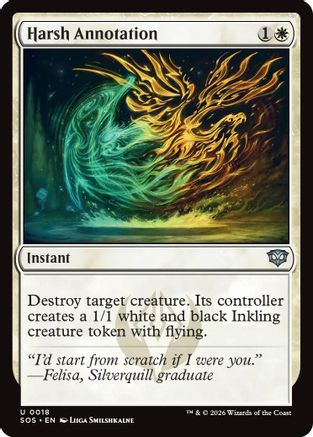 Harsh Annotation (SOS-018) - Secrets of Strixhaven-1