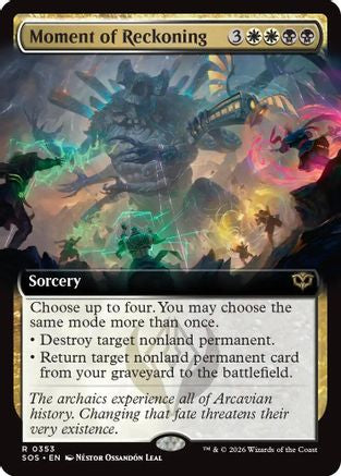 Moment of Reckoning (Extended Art) (SOS-353) - Secrets of Strixhaven Foil-1