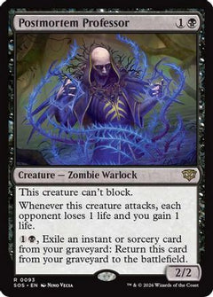 Postmortem Professor (SOS-093) - Secrets of Strixhaven Foil-1